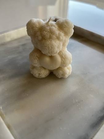 Bamse med roser og hjerte